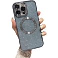 thumbnail image 1 of Magnetic Case for iPhone 14 Pro Max Case Glitter Translucent Luxury Plating Cute Bling Phone Case for Women Girls,Blue Compatible with MagSafe, 1 of 7