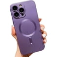 thumbnail image 1 of Magnetic Case for iPhone 14 Pro Max Case with Full Camera Cover Protection [MagSafe-Compatible] for Women Girls Phone Case (6.7")-Purple, 1 of 9