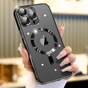 Magnetic Case for iPhone 15 Pro Max Case Slim [Compatible with Magsafe] [Not Yellowing] Slim for iPhone 15 ProMax Case Black