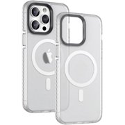 Magnetic Case for iPhone 15 Pro Phone Case Compatible with MagSafe Shockproof Protection Slim Translucent Matte Cover for iPhone 15 Pro 6.1" - White