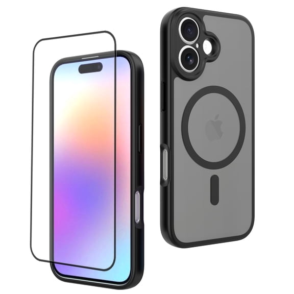 Magnetic Case for iPhone 17,Shockproof Slim Cover Full Covered Camera Protection Slim Drop Proof Durable Protective Cases - Black