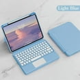 thumbnail image 1 of Magnetic Case for iPad 9th 8th 7th Generation Air 3rd Gen Pro 10.5" Vertical Keyboard Case with Touchpad Cute Color Keyboard Detachable Clear Back Cover with Pencil Holder, 1 of 8