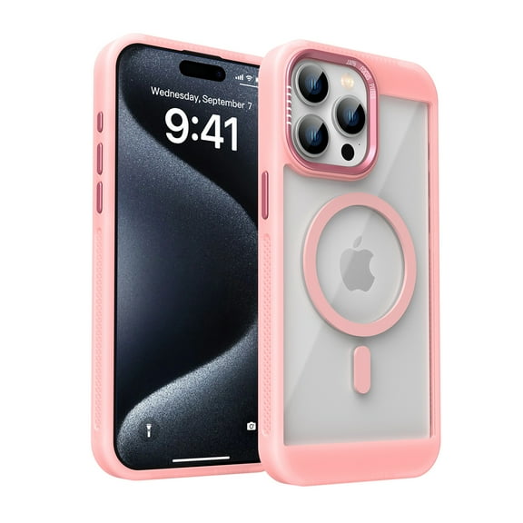 Magnetic Case for iPhone 11, Compatible with Mag-Safe, [Anti-Yellowing Clear Cover] Military Grade Protection Scratch-Proof [Heat Dissipation] Slim Phone Case for iPhone 11, Pink