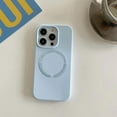 thumbnail image 1 of Magnetic Case for iPhone 11 Pro Max, Candy Color Soft Flexible Silicone Anti-Scratch Military Grade Shockproof Cover Compatible with MagSafe Wireless Charging Lens Protection Case,Lightblue, 1 of 7