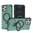 thumbnail image 1 of Magnetic Case for iPhone 11 Pro Max Heavy Duty Rugged Dual-Layer Protection, [Compatible with MagSafe] Ring Holder Kickstand Shockproof Matte Scratch Armor Back Cover, Green, 1 of 12