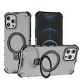 thumbnail image 1 of Magnetic Case for iPhone 11 Pro Max Heavy Duty Rugged Dual-Layer Protection, [Compatible with MagSafe] Ring Holder Kickstand Shockproof Matte Scratch Armor Back Cover, Black, 1 of 12