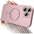 thumbnail image 1 of Magnetic Case for iPhone 11 Pro Max Phone Case for Women, [Adaptation with Magsafe] Matte Luxury Soft Metallic Luster Design for iPhone 11 Pro Max 6.5'' with Camera Protector-Pink, 1 of 7