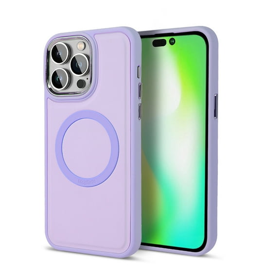 Magnetic Case for iPhone 11 Pro Max, Slim Eye Design Lens Protection Soft Silicone Shockproof Cover Compatible with MagSafe Wireless Charging Car Mount Case for iPhone 11 Pro Max,Purple