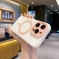 thumbnail image 1 of Magnetic Case for iPhone 12 with Camera Lens Flim,Compatible with MagSafe,Soft TPU Phone Case,Anti-Scratch Shockproof Anti-fall Slim Cute Color Clashing Cover for Women Gilrs Men,White, 1 of 5