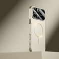 thumbnail image 1 of Magnetic Case for iPhone 12 with Camera Lens Protector, Shockproof Hard Luxury Slim Case with Large Window HD Glass Protective Film, Compatible with Mag-Safe for iPhone 12, Gray, 1 of 6