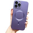 thumbnail image 1 of Magnetic Case for iPhone 12 Case [Compatible with MagSafe] Camera Protection Soft Silicone Anti-Fingerprint Anti-Scratch Shockproof Case for Women Men, Purple, 1 of 8