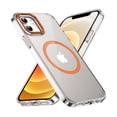 thumbnail image 1 of Magnetic Case for iPhone 12 Pro / 12 6.1" Compatible with MagSafe Wireless Charging, Drop Proof,Rugged,Anti-Yellowing,Shockproof Phone Bumper Cover, Anti-Scratch Clear Back,Hard Phone Case,Orange, 1 of 9