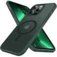 thumbnail image 1 of Magnetic Case for iPhone 12 Pro Max Case [MIL-Grade Drop Tested & Compatible with MagSafe] Translucent Matte Back with Aluminum Alloy Keys, Anti-Fingerprint Anti-Scratch 6.7 Inch, Green, 1 of 13