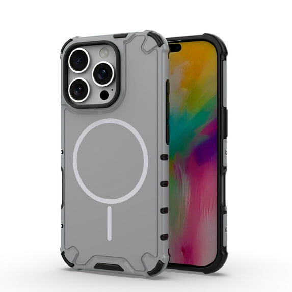 Magnetic Case for iPhone 12 Pro Max [Compatible with Mag-Safe] [Heavy Duty Military Grade Drop Protection] Enhanced Corners Shockproof Solid Color Phone Cover for iPhone 12 Pro Max 6.7 inch, Lightgray