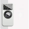 thumbnail image 1 of Magnetic Case for iPhone 12 Pro Max with Logo View, Window Glass Lens Camera Protector, Compatible with Magsafe Hard PC Back, Women Men Shockproof Cases For iPhone 12 Pro Max, White, 1 of 8