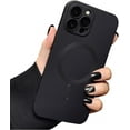 thumbnail image 1 of Magnetic Case for iPhone 12 Pro Max Phone Case Accossories with Full Camera Len Protector Durable Silicone Slim Shockproof Cute Cellphone Cover for iPhone 12 Pro Max -6.7'' Black, 1 of 10