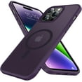 thumbnail image 1 of Magnetic Case for iPhone 12/iPhone 12 Pro Case [MIL-Grade Drop Tested & Compatible with MagSafe] Translucent Matte Back with Aluminum Alloy Keys, Anti-Fingerprint Anti-Scratch 6.1 Inch, Purple, 1 of 12