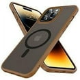 thumbnail image 1 of Magnetic Case for iPhone 12 &iPhone 12 Pro Case [MIL-Grade Drop Tested & Compatible with MagSafe] Translucent Matte Back with Aluminum Alloy Keys, Anti-Fingerprint Anti-Scratch 6.1 Inch, Brown, 1 of 12