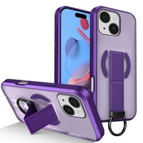 Magnetic Case for iPhone 13, [Built-in Kickstand] [Compatible with Mag-Safe] Slim Skin-Feel Shockproof Phone Cover with Anti-Drop Secure Ring Grip for iPhone 13, Purple