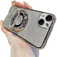 thumbnail image 1 of Magnetic Case for iPhone 13 Case Glitter Sparkle with Stand Phone Case [Compatible with MagSafe] Slim Shiny Luxury Plating Shockproof Protective Women Girls Cover Case for iPhone 13 Sliver YD, 1 of 11