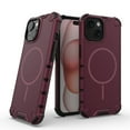 thumbnail image 1 of Magnetic Case for iPhone 13 [Compatible with Mag-Safe] [Heavy Duty Military Grade Drop Protection] Enhanced Corners Shockproof Solid Color Phone Cover for iPhone 13 6.1 inch, Plum, 1 of 8