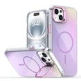 thumbnail image 1 of Magnetic Case for iPhone 13, Luxury Camera Cover Bracket Anti-Yellowing Anti-Scratch Lightweight Ultra Slim Colorful Elegant Drop Protective Wireless Charging Phone Cover, Purple, 1 of 7
