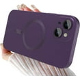 thumbnail image 1 of Magnetic Case for iPhone 13 Phone Case for Women, [Adaptation with Magsafe] Matte Luxury Soft Metallic Luster Design for iPhone 13 6.1'' with Camera Protector-Purple, 1 of 13