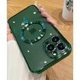 thumbnail image 1 of Magnetic Case for iPhone 13 Pro Case Compatible with MagSafe Built-in Camera Lens Protector Soft Slim Shockproof Clear Phone Case for 13 Pro 6.1" - Green, 1 of 12
