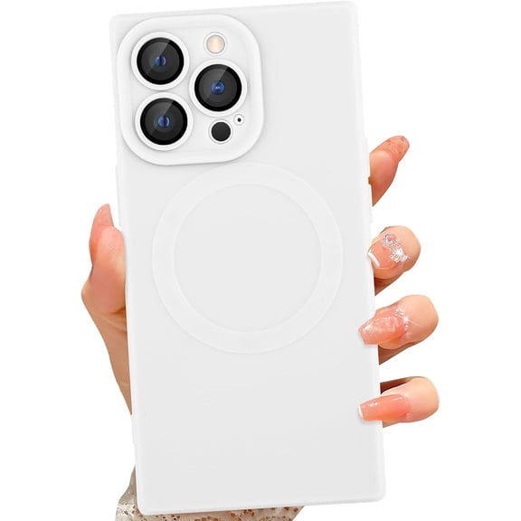 Magnetic  Case for iPhone 13 Pro, [Compatible with Magsafe] Full Body Protection  Case for Women Girls, Shockproof Slim Case for iPhone 13 Pro Case (6.1"), White
