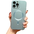 thumbnail image 1 of Magnetic Case for iPhone 13 Pro Max Case [Compatible with MagSafe] Camera Protection Soft Silicone Anti-Fingerprint Anti-Scratch Shockproof Case for Women Men, Sky Blue, 1 of 8