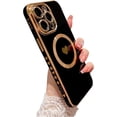 thumbnail image 1 of Magnetic Case for iPhone 13 Pro Max Case for Women Men [ Compatible with MagSafe ], Cute Love Heart Soft Back Cover Raised Full Camera Lens Protection Phone Case (6.7") - Black, 1 of 12