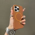 thumbnail image 1 of Magnetic Case for iPhone 13 Pro Max - Compatible with Mag-Safe, Anti-Scratch Soft Microfiber Lining Slim Thin Phone Case Skin-Feel Protective Shockproof Cover for iPhone 13 Pro Max, Brown, 1 of 7