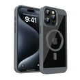 thumbnail image 1 of Magnetic Case for iPhone 13 Pro Max, Compatible with Mag-Safe, [Anti-Yellowing Clear Cover] Military Grade Protection Scratch-Proof [Heat Dissipation] Slim Phone Case for iPhone 13 Pro Max, Gray, 1 of 11