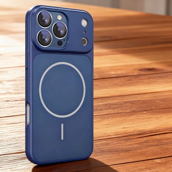 Magnetic Case for iPhone 13 Pro Max [Compatible with Mag-Safe] with Camera Lens Protector, Military-Grade Protection, Shockproof Rugged PC Silicone Protective Cover for iPhone 13 Pro Max, Darkblue