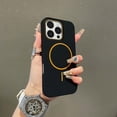 thumbnail image 1 of Magnetic Case for iPhone 13 Pro Max Phone Case Support Wireless Charging, Durable Silicone Lightweight Slim Shockproof Microfiber Lining Anti-Scratch Phone Cover for iPhone 13 Pro Max, Blackorange, 1 of 7