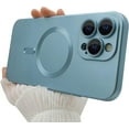 thumbnail image 1 of Magnetic Case for iPhone 13 Pro Max Phone Case for Women, [Adaptation with Magsafe] Matte Luxury Soft Metallic Luster Design for iPhone 13 Pro Max 6.7'' with Camera Protector-Blue, 1 of 12
