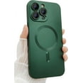 thumbnail image 1 of Magnetic Case for iPhone 13 Pro Max Phone Case for Women, [Adaptation with Magsafe] Matte Luxury Soft Metallic Luster Design for iPhone 13 Pro Max 6.7'' with Camera Protector-Green, 1 of 7
