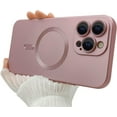 thumbnail image 1 of Magnetic Case for iPhone 13 Pro Max Phone Case for Women, [Adaptation with Magsafe] Matte Luxury Soft Metallic Luster Design for iPhone 13 Pro Max 6.7'' with Camera Protector-Pink, 1 of 11