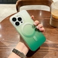 thumbnail image 1 of Magnetic Case for iPhone 13 Pro Max, Ultra Slim Fit Frosted Gradient Hybrid Case with Wireless Charging Magsafe Shockproof Phone Cover Soft Silicone Non-Fingerprints Anti-Sliping Case,Green, 1 of 8