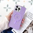 thumbnail image 1 of Magnetic Case for iPhone 13 Pro Sparkle Glitter Shell Pattern Cover, Compatible with MagSafe Wireless Charging, TPU Shockproof Non-Yellowing Slim Lightweight Case for iPhone 13 Pro,Purple, 1 of 8
