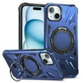 thumbnail image 1 of Magnetic Case for iPhone 14, Compatible with Mag-Safe Kickstand Case Military Grade Shockproof Protective Cover Rugged Phone Case with Rotated Ring Bracket for iPhone 14, Blue, 1 of 8