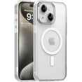 thumbnail image 1 of Magnetic Case for iPhone 14，Compatible with MagSafe & MIL-Grade Protection，[Not Yellowing] [Scratch-Resistant]，Translucent Matte Back Slim Phone Cover for iPhone 14，Frosted Clear, 1 of 12