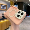 thumbnail image 1 of Magnetic Case for iPhone 14 Pro with Camera Lens Flim,Compatible with MagSafe,Soft TPU Phone Case,Anti-Scratch Shockproof Anti-fall Slim Cute Color Clashing Cover for Women Gilrs Men,Sandpink, 1 of 6