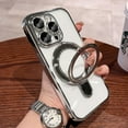 thumbnail image 1 of Magnetic Case for iPhone 14 Pro Case Stand & Ring Holder Compatible with MagSafe Built-in Camera Lens Protector Shockproof Phone Case for iPhone 14 Pro 6.1" - Silver, 1 of 8