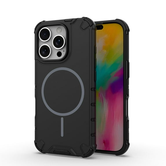 Magnetic Case for iPhone 14 Pro [Compatible with Mag-Safe] [Heavy Duty Military Grade Drop Protection] Enhanced Corners Shockproof Solid Color Phone Cover for iPhone 14 Pro 6.1 inch, Black