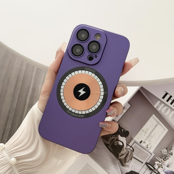 Magnetic Case for iPhone 14 Pro Compatible with MagSafe Wireless Charging, All-Inclusive Lens Protection Heat Dissipation Rugged PC Shockproof Slim Cover for iPhone 14 Pro,Purple