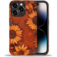 thumbnail image 1 of Magnetic Case for iPhone 14 Pro, Compatible with Magsafe, PC Hard Shell & Silicone Inner Bumper, Shockproof Full-Body Cover Slim Design for iPhone 14 Pro Case - Retro Sunflower, 1 of 5