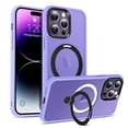 thumbnail image 1 of Magnetic Case for iPhone 14 Pro Max Case Stand & Ring Holder Compatible with MagSafe Shockproof Anti-Scratch Anti-fall Kickstand Thin Fit Phone Case Cover for iPhone 14 Pro Max,Lightpurple, 1 of 6