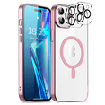 thumbnail image 1 of Magnetic Case for iPhone 14 Pro Max Case Compatible with MagSafe (6.7 inch), Military Grade Drop Protection + Camera Cover, Soft Silicone Rubber Phone Cases for iPhone 14 Pro Max, Pink, 1 of 9