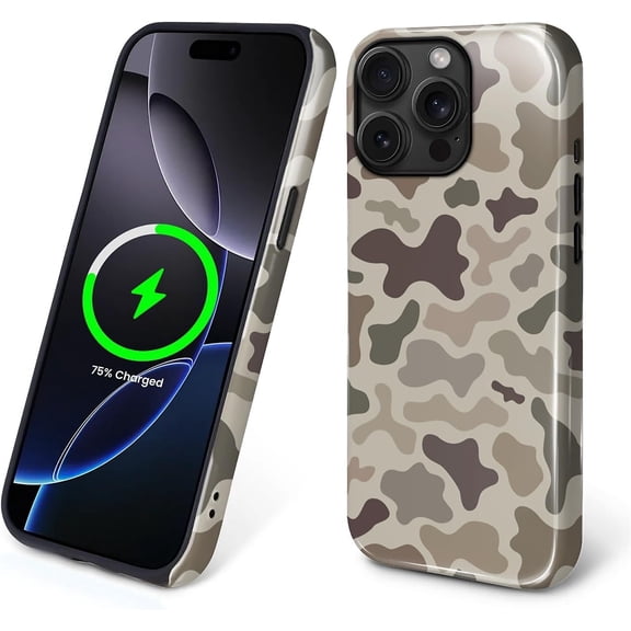 Magnetic Case for iPhone 14 Pro Max, Compatible with MagSafe Hard Shell Soft Silicone 2 in 1 Hybrid Shockproof Bumper Drop Protective Case Vintage Camo Camo Hunting